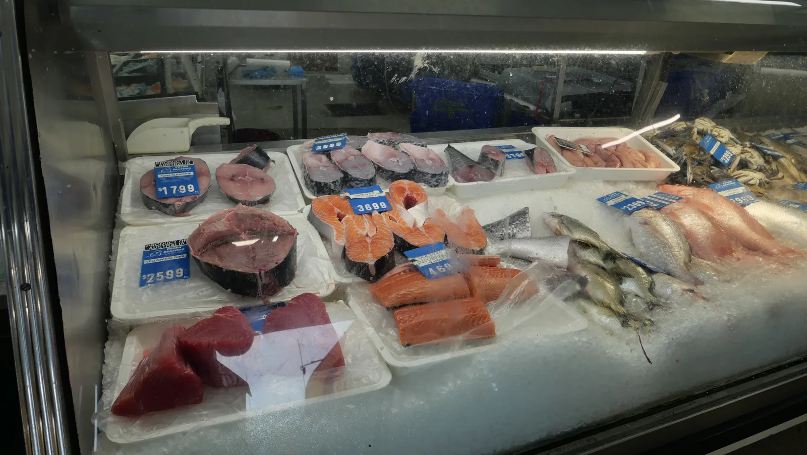 Beyond Blue Seas fresh seafood selection